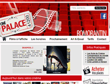 Tablet Screenshot of cinepalace-romorantin.com
